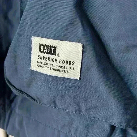 Bait Mountain Parka Windbreaker Jacket Blue Hooded Bill Gorpcore Streetwear Men - Picture 5 of 16
